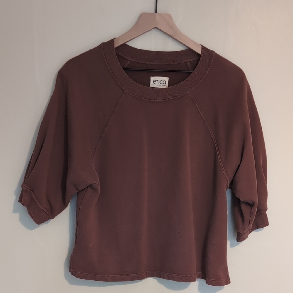 Brown Boxy Relaxed Sweatshirt